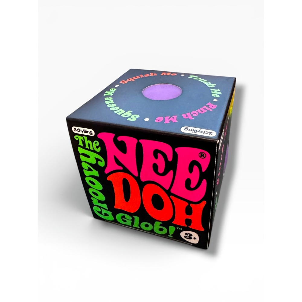Schylling NeeDoh Groovy Glob Purple Squishy Stress Ball Fidget Toy NIB Authentic